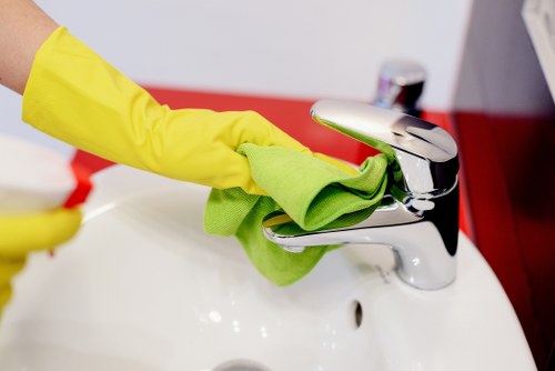 Local carpet cleaner removing stains from a carpet in Hackney