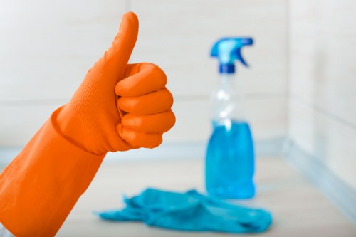 Eco-friendly carpet cleaning team supporting recycling in Hackney