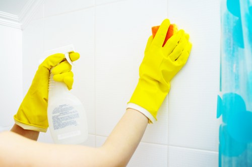 Local technician removing pet odour from a carpet in a Hackney flat