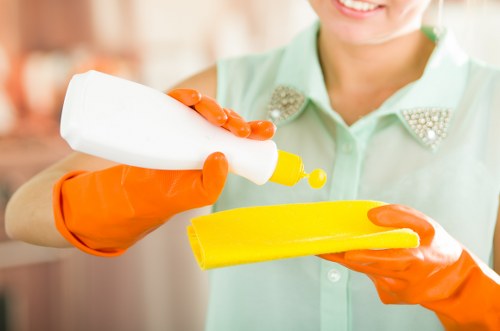 Kitchen deep cleaning during a Hackney end of tenancy clean