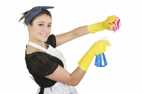 Upholstery cleaning process for a fabric sofa in Hackney