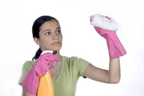 Local commercial carpet cleaners working in a Hackney business property